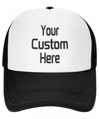 Custom Caps Your Design Here,Custom Logo Hats,Add Your Own Text and Design,Classic Mens Womens Personalized Baseball Cap Blac...