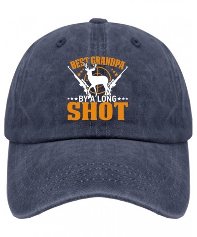 Guns Best Grandpa by A Long Shot Trucker Hat Runners Hat Pigment Black Men's Hats & Caps Gifts for Grandma Baseball Navy Blue...