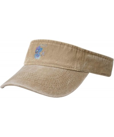 Pisces Zodiac Sign Sun Visor Hats for Women Men Sun Hat Cotton Golf Hat Vintage Baseball Cap Natural $12.56 Visors