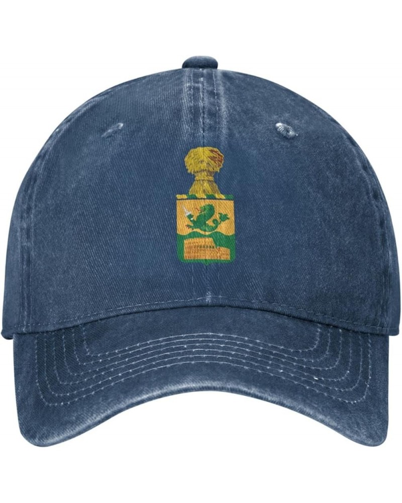 194th Armor Regiment Denim Cap Trucker Hat Adjustable Hat for Men and Women Navy Blue $14.63 Baseball Caps