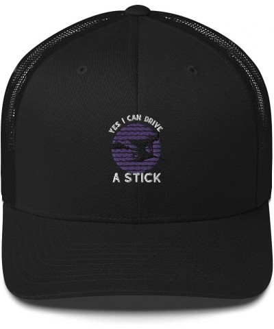 Yes I Can Drive A Stick High Speed WitchTrucker Cap Black $20.33 Baseball Caps