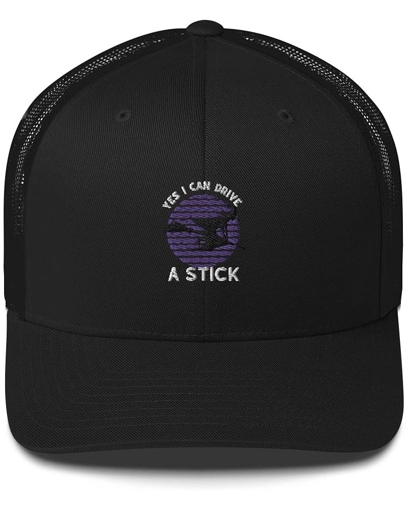 Yes I Can Drive A Stick High Speed WitchTrucker Cap Black $20.33 Baseball Caps