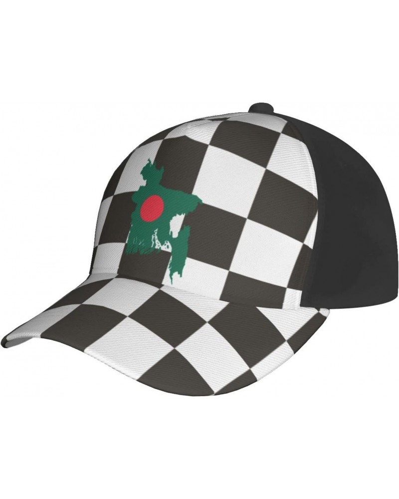 Bangladesh Map Flag Baseball Cap Adjustable Men Women Tucker Dad Hat Black $15.88 Baseball Caps