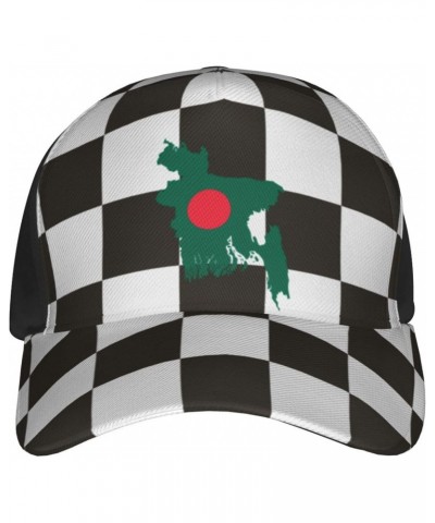 Bangladesh Map Flag Baseball Cap Adjustable Men Women Tucker Dad Hat Black $15.88 Baseball Caps