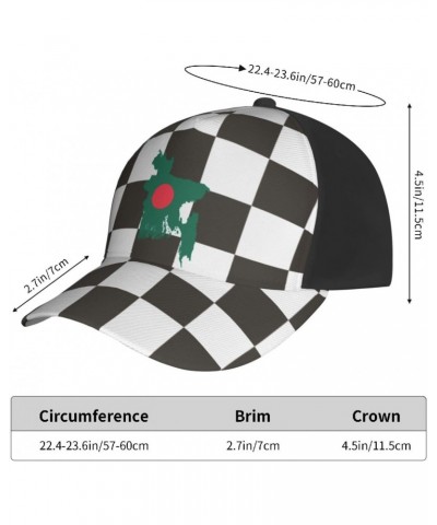 Bangladesh Map Flag Baseball Cap Adjustable Men Women Tucker Dad Hat Black $15.88 Baseball Caps