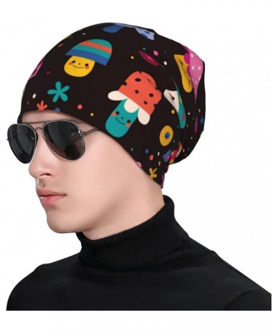 Colorful Funny Cute Dog Chemo Hat Cancer Headwear Skull Hat Slouchy Beanie Knit Skull Cap for Women Men Colorful Cute Mushroo...