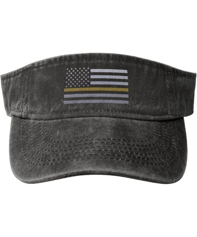 United States Thin Gold Line Flag Knitting Effect Sun Visor Hats for Women Men Sun Hat Cotton Golf Hat Vintage Baseball Cap B...