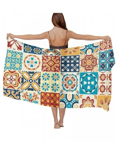 Summer Beach Scarf Sarong Swimsuit Wrap Cover Up Pareo For Ladies Girls Travel Honeymoon Cruise Color47 $8.39 Scarves