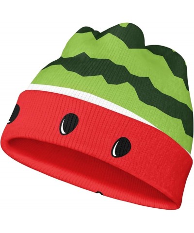 Ugly Christmas Knit Beanie Hat Winter Hats Soft Slouchy Warm Cuffed Beanie Hat Watermelon $12.59 Skullies & Beanies