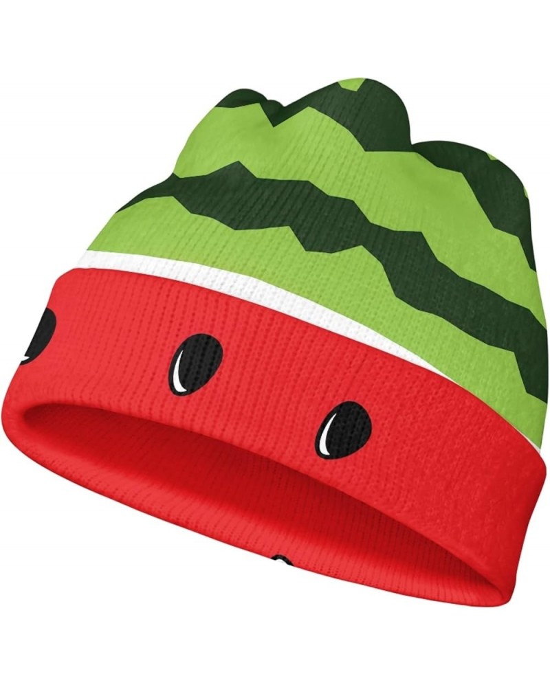 Ugly Christmas Knit Beanie Hat Winter Hats Soft Slouchy Warm Cuffed Beanie Hat Watermelon $12.59 Skullies & Beanies