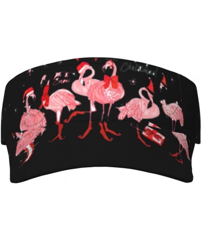 Flamingo and Snowflake Print Sport Sun Visor Hats Adjustable Empty Top Baseball Cap Women and Men Sun Visor Hat Black $10.79 ...