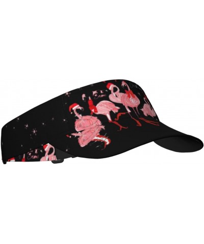 Flamingo and Snowflake Print Sport Sun Visor Hats Adjustable Empty Top Baseball Cap Women and Men Sun Visor Hat Black $10.79 ...