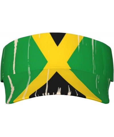 Jamaica Jamaican Flag Visor Hat, Fashion Sports Sun Visor Hat, Adjustable Golf Hats for Women Men Jamaica-06 $12.47 Visors