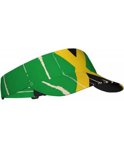 Jamaica Jamaican Flag Visor Hat, Fashion Sports Sun Visor Hat, Adjustable Golf Hats for Women Men Jamaica-06 $12.47 Visors