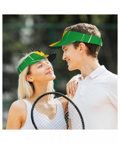 Jamaica Jamaican Flag Visor Hat, Fashion Sports Sun Visor Hat, Adjustable Golf Hats for Women Men Jamaica-06 $12.47 Visors