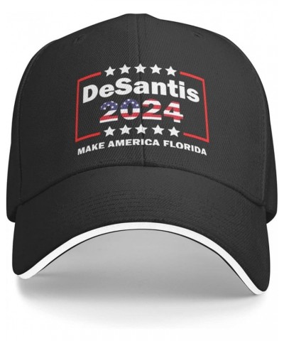 Hat Make America Florida, Desantis 2024 Baseball Cap Men Gifts Trucker Hat Women Sun Hat Dad Cap Fishing hat Black Black $11....