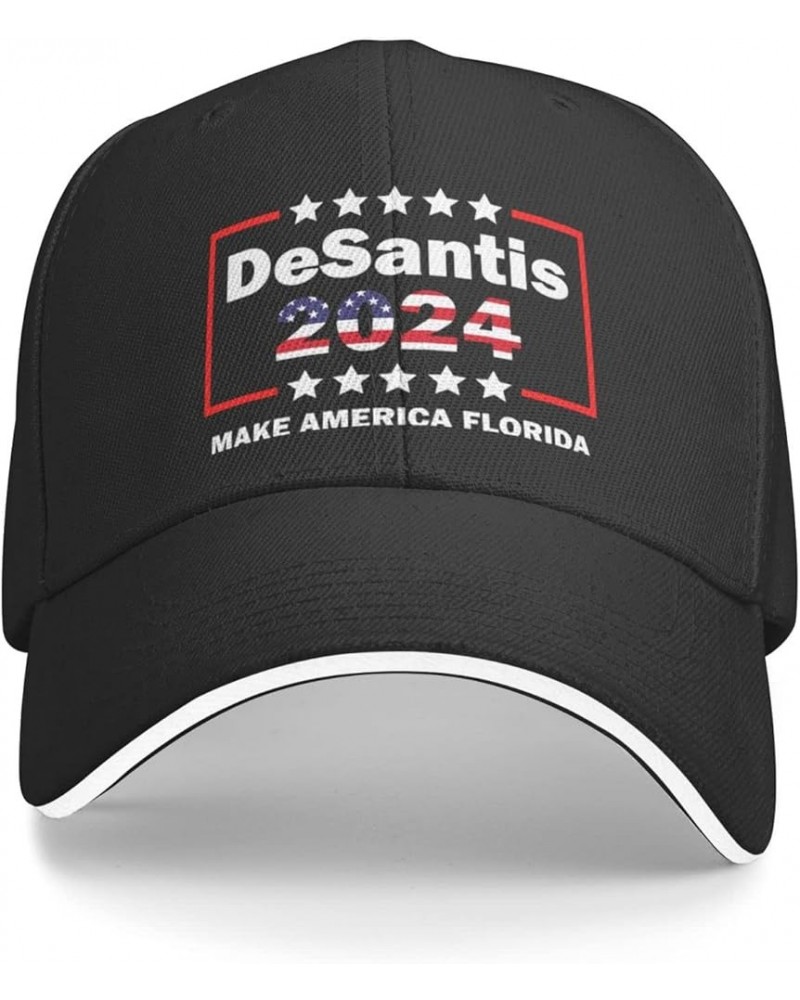 Hat Make America Florida, Desantis 2024 Baseball Cap Men Gifts Trucker Hat Women Sun Hat Dad Cap Fishing hat Black Black $11....