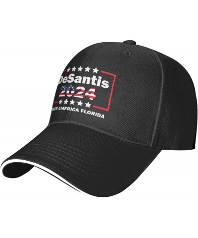 Hat Make America Florida, Desantis 2024 Baseball Cap Men Gifts Trucker Hat Women Sun Hat Dad Cap Fishing hat Black Black $11....