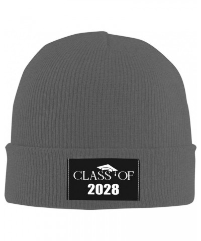 Class of 2028 Graduation High School College Senior Unisex Four Seasons Knitted Hat Winter Warm Hats Hats for Men Women One S...