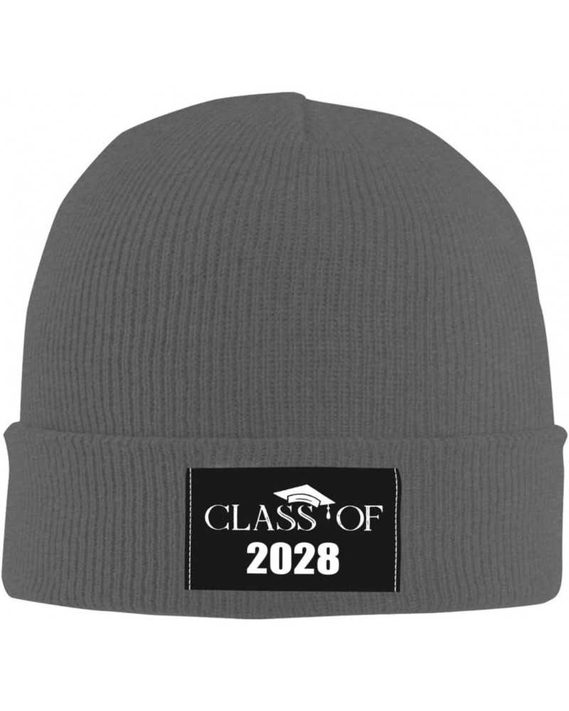 Class of 2028 Graduation High School College Senior Unisex Four Seasons Knitted Hat Winter Warm Hats Hats for Men Women One S...