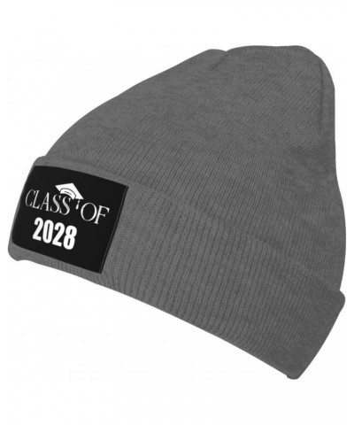 Class of 2028 Graduation High School College Senior Unisex Four Seasons Knitted Hat Winter Warm Hats Hats for Men Women One S...