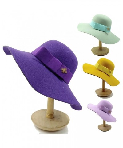 Autumn Winter Girls Bowler Hats Women Elegant Vintage Felt Fedoras Ladies Fashion Solid Wide Brim Cap 16 $18.35 Fedoras