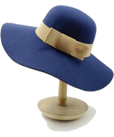 Autumn Winter Girls Bowler Hats Women Elegant Vintage Felt Fedoras Ladies Fashion Solid Wide Brim Cap 16 $18.35 Fedoras