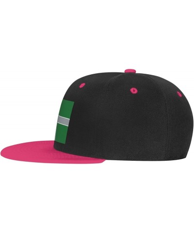 Flag of Albany, Oregon Baseball Cap for Men Women Snapback Hat Adjustable Flat Bill Hats Pink $10.38 Baseball Caps