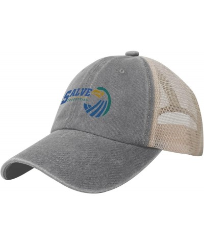 Salve Regina University Logo Adjustable Baseball Cap Sport Vintage Washed Mesh Baseball Cap Gray $8.95 Baseball Caps