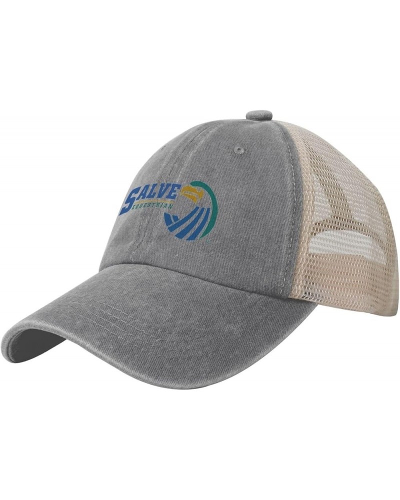 Salve Regina University Logo Adjustable Baseball Cap Sport Vintage Washed Mesh Baseball Cap Gray $8.95 Baseball Caps