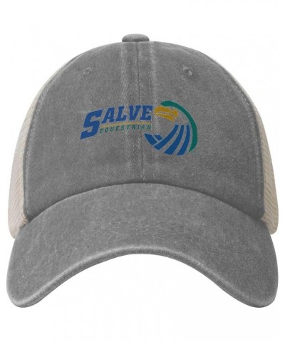 Salve Regina University Logo Adjustable Baseball Cap Sport Vintage Washed Mesh Baseball Cap Gray $8.95 Baseball Caps