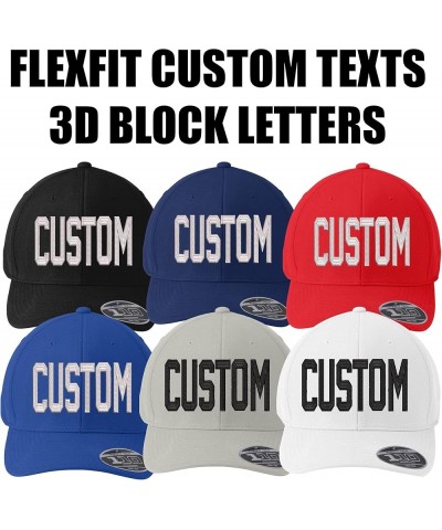 Flexfit Cool Dry 110 3D Add Custom Personalized Big Letters Caps Black $17.67 Baseball Caps