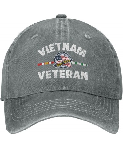 Vietnam Veteran Hat 1961-1975 Vietnam Veteran USA Flag Freedom Dayfighter Vietnam War Trucker Hat Baseball Cap Gray $10.99 Ba...