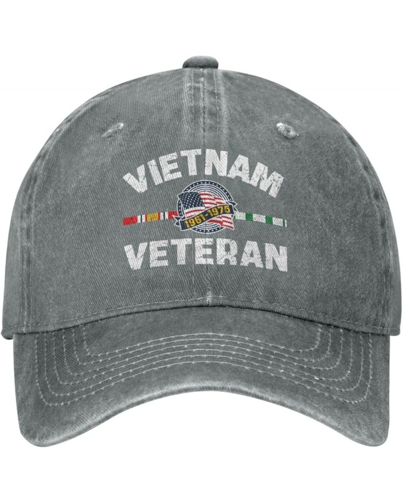 Vietnam Veteran Hat 1961-1975 Vietnam Veteran USA Flag Freedom Dayfighter Vietnam War Trucker Hat Baseball Cap Gray $10.99 Ba...