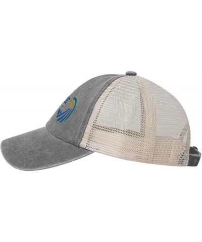 Salve Regina University Logo Adjustable Baseball Cap Sport Vintage Washed Mesh Baseball Cap Gray $8.95 Baseball Caps