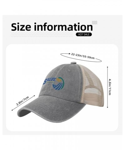 Salve Regina University Logo Adjustable Baseball Cap Sport Vintage Washed Mesh Baseball Cap Gray $8.95 Baseball Caps