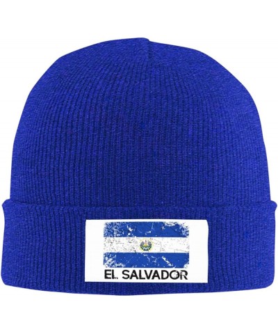 Beanie,El Salvador Flag Salvadoreño Gifts Beanie Hat Women Warm Hats Men Knit Hat Slouchy Skull Cap Knitted Hat Black Blue $1...