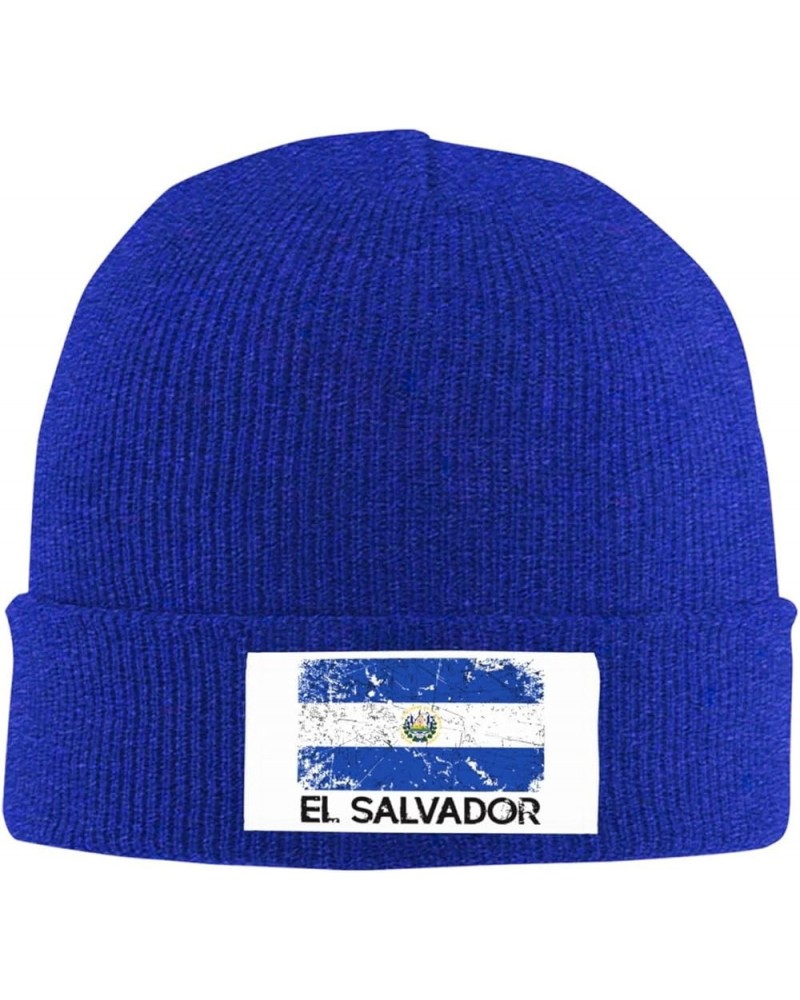 Beanie,El Salvador Flag Salvadoreño Gifts Beanie Hat Women Warm Hats Men Knit Hat Slouchy Skull Cap Knitted Hat Black Blue $1...