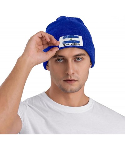 Beanie,El Salvador Flag Salvadoreño Gifts Beanie Hat Women Warm Hats Men Knit Hat Slouchy Skull Cap Knitted Hat Black Blue $1...