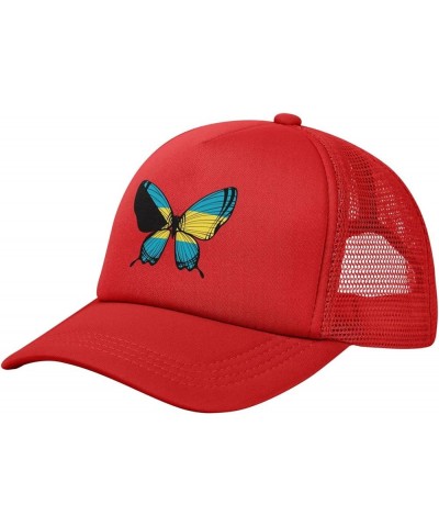 Dad Hat/Cap Mesh Baseball Cap Adjustable Trucker Hat Unisex Red $12.10 Baseball Caps