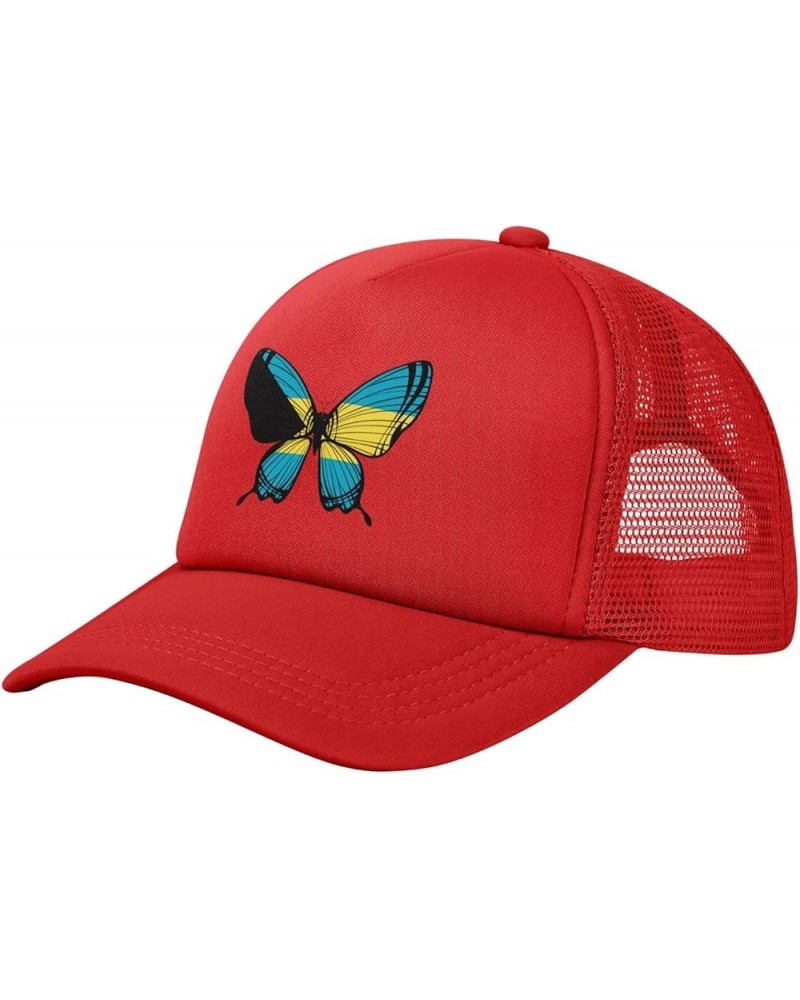 Dad Hat/Cap Mesh Baseball Cap Adjustable Trucker Hat Unisex Red $12.10 Baseball Caps