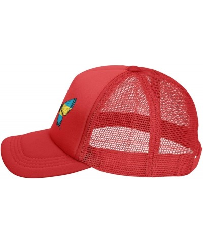 Dad Hat/Cap Mesh Baseball Cap Adjustable Trucker Hat Unisex Red $12.10 Baseball Caps