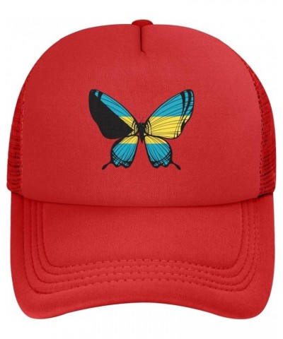 Dad Hat/Cap Mesh Baseball Cap Adjustable Trucker Hat Unisex Red $12.10 Baseball Caps