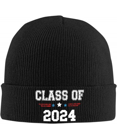 Class of 2024 Graduation High School College Senior Knit Hats Winter Warm Chunky Beanie Hat for Men Women Black $12.27 Skulli...