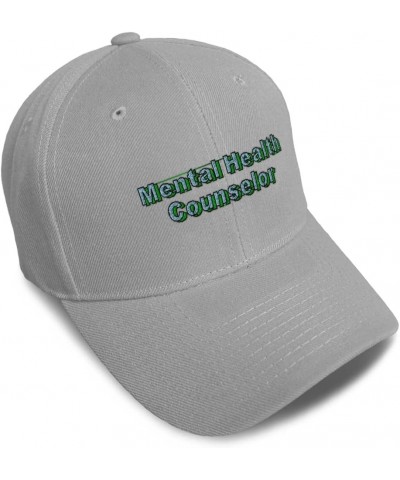 Baseball Cap Mental Health Counselor Occupation Acrylic Therapy Dad Hats for Men and Women Gray Design Only $11.61 Baseball Caps