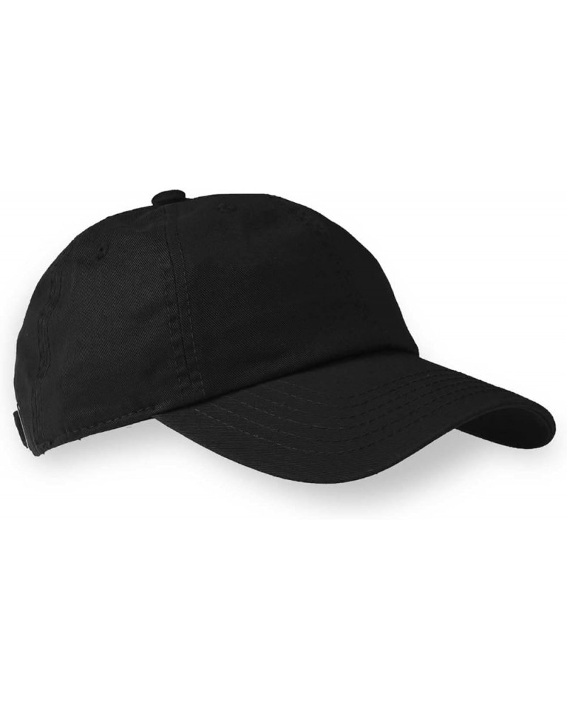 Classic Adjustable Dad Hats for Men - Plain Adjustable Baseball Cap - Adjustable Metal Buckle Closure Hat Black $9.15 Basebal...