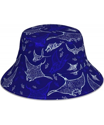 Fresh and Juicy Fruit Rainbow Fashionable Double-Sided Reflective Bucket Hat â Outdoor Activities Manta Ray and Fish $14.56 B...