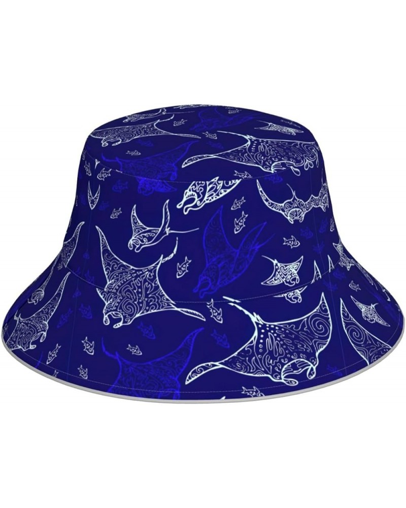 Fresh and Juicy Fruit Rainbow Fashionable Double-Sided Reflective Bucket Hat â Outdoor Activities Manta Ray and Fish $14.56 B...