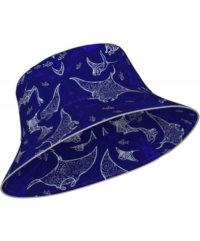 Fresh and Juicy Fruit Rainbow Fashionable Double-Sided Reflective Bucket Hat â Outdoor Activities Manta Ray and Fish $14.56 B...