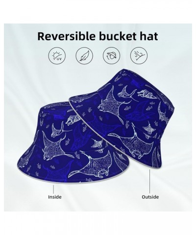 Fresh and Juicy Fruit Rainbow Fashionable Double-Sided Reflective Bucket Hat â Outdoor Activities Manta Ray and Fish $14.56 B...